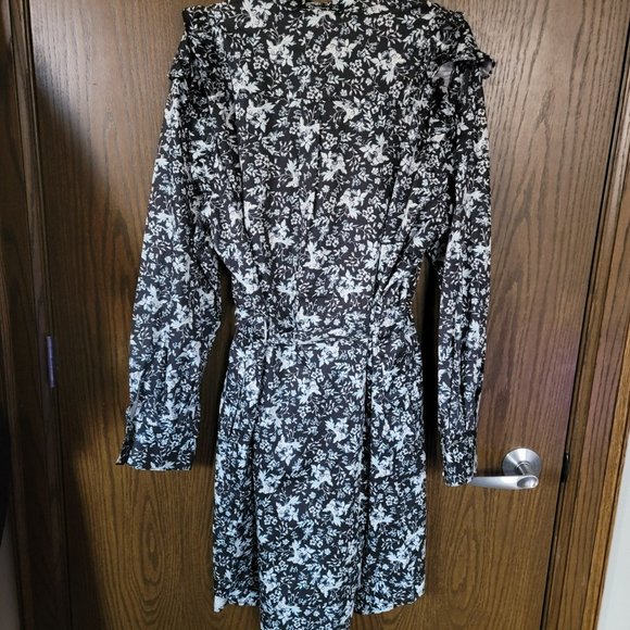 NWT Erdem x Universal Standard Primrose Floral Ruffle Shirt Dress Size Medium - Picture 8 of 15